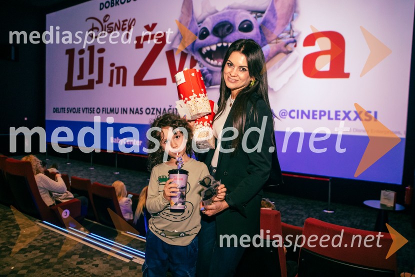  Marlon Kontrec;  Nina Osenar Kontrec, pevka, voditeljica, modelLili in Žverca, premiera filma v Cineplexx Ljubljana