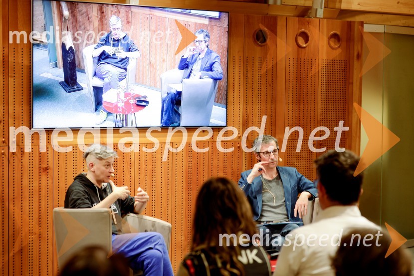  Anja Zag Golob;  Boštjan Narat, filozofIskrivo v živo: Anja Zag Golob v pogovoru z Boštjanom Naratom