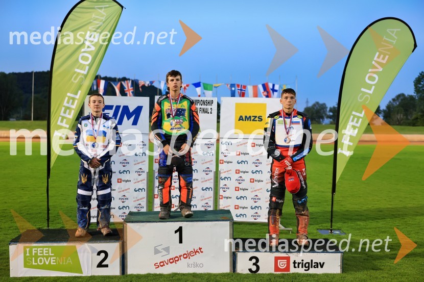  Makar Levishyn, speedwayist;  Beau Balley, speedwayist;  Gregor Zorko, speedwayistGregor Zorko s tretjim mestom v finale, Speedway SGP3 Polfinale 2