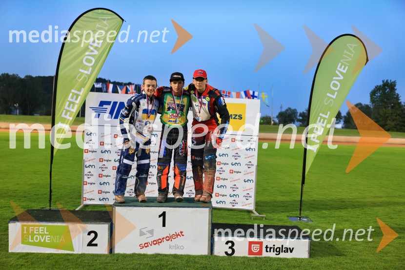  Makar Levishyn, speedwayist;  Beau Balley, speedwayist;  Gregor Zorko, speedwayistGregor Zorko s tretjim mestom v finale, Speedway SGP3 Polfinale 2