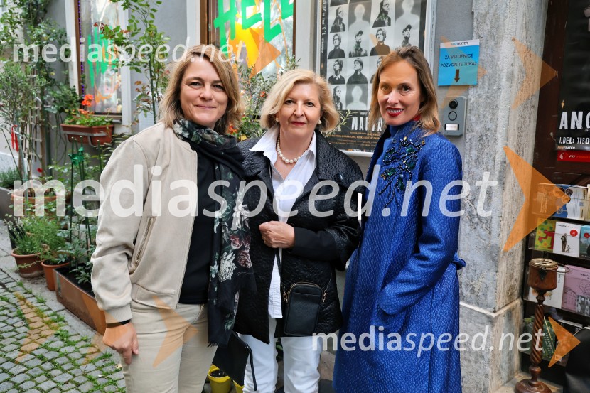  Manca Majeršič Sevšek, dramaturginja;  Darja Bavdaž Kuret, državna sekretarka na zunanjem ministrstvu;  Alenka Slavinec, fotografinjaHannah Arendt (Ne)človeško stanje, premiera, Mini teater