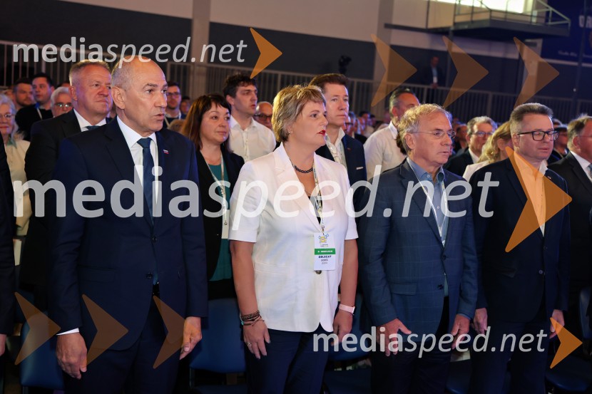  Janez Janša, predsednik stranke SDS;  ... ;  ... ;  ... 13. Kongres Slovenske demokratske stranke