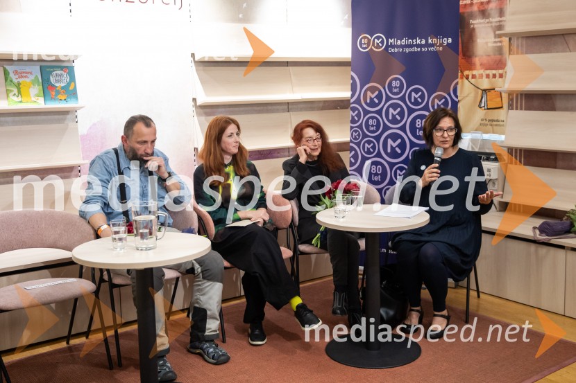  Damijan Stepančič, ilustrator in slikar;  ... ;  Bina Štampe Žmavc, pisateljica;  ... Razglasitev prejemnikov Levstikovih nagrad Mladinske knjige, novinarska konferenca