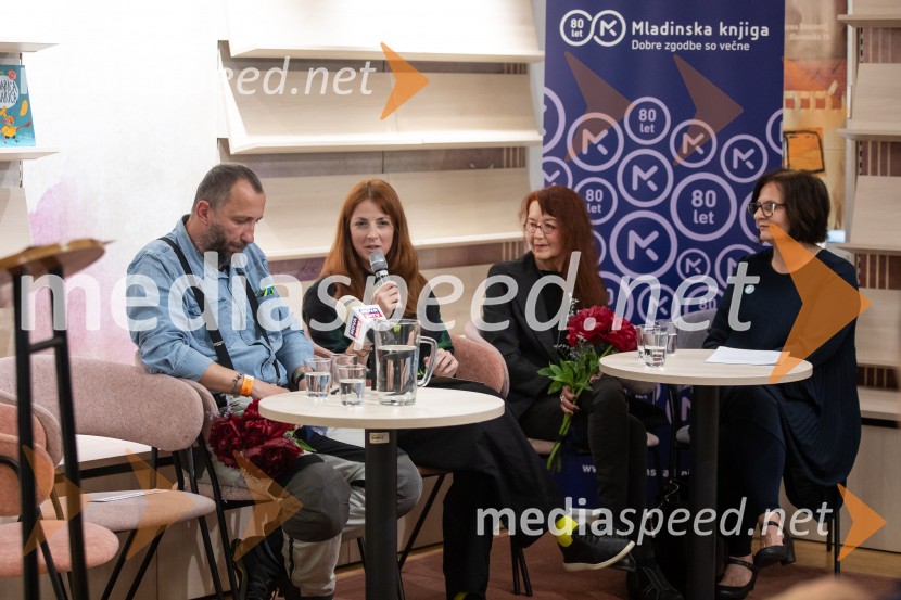  Damijan Stepančič, ilustrator in slikar;  ... ;  Bina Štampe Žmavc, pisateljica;  ... Razglasitev prejemnikov Levstikovih nagrad Mladinske knjige, novinarska konferenca