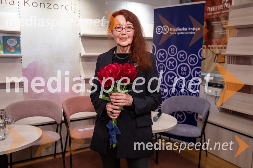  Bina Štampe Žmavc, pisateljicaRazglasitev prejemnikov Levstikovih nagrad Mladinske knjige, novinarska konferenca