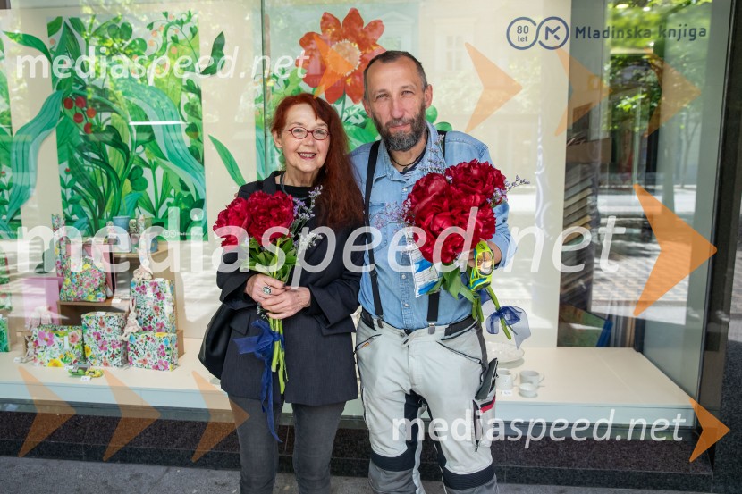  Bina Štampe Žmavc, pisateljica;  Damijan Stepančič, ilustrator in slikarRazglasitev prejemnikov Levstikovih nagrad Mladinske knjige, novinarska konferenca