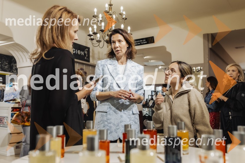  Taja Zuccato, novinarka;  ... ;  Lisa Belhassen, ambasadorka znamke Maison CrivelliV Ikoni predstavili Maison Crivelli z ambasadorko Liso Belhassen