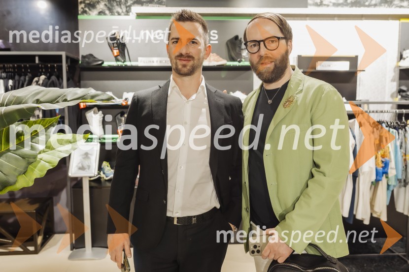  Tomaž  Kemperl , urednik revije Golf Klub Premium;  Dejan David Kemperl, urednik revije Golf Klub PremiumV Ikoni predstavili Maison Crivelli z ambasadorko Liso Belhassen