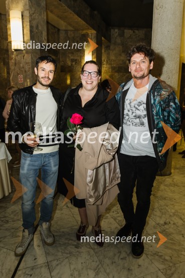  Francesco Borchi, igralec;  Ana Facchini, igralka;  ... Anhovo, premiera drame v SNG Nova Gorica