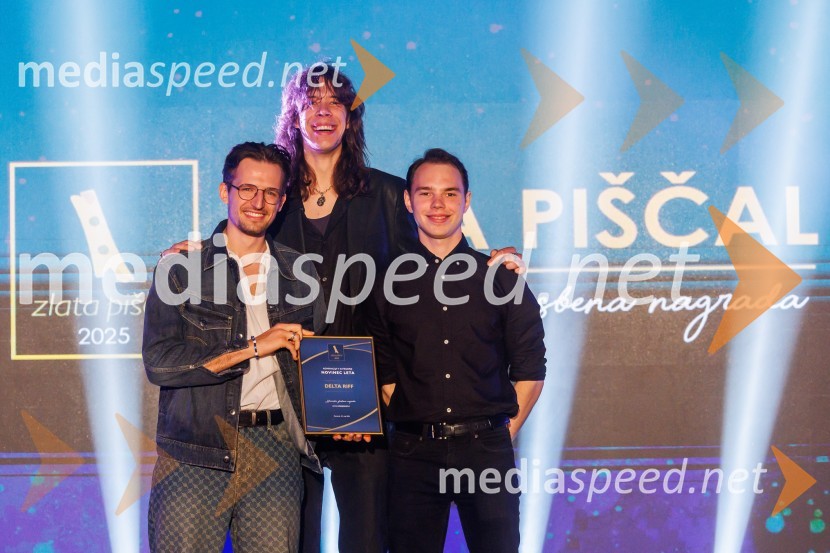  Tilen Lampret, Delta Riff band;  Tit Potecin, Delta Riff band;  Luka Rener, Delta Riff bandZlata piščal 2025, podelitev glasbenih nagrad