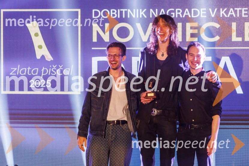  Tilen Lampret, Delta Riff band;  Tit Potecin, Delta Riff band;  Luka Rener, Delta Riff bandZlata piščal 2025, podelitev glasbenih nagrad