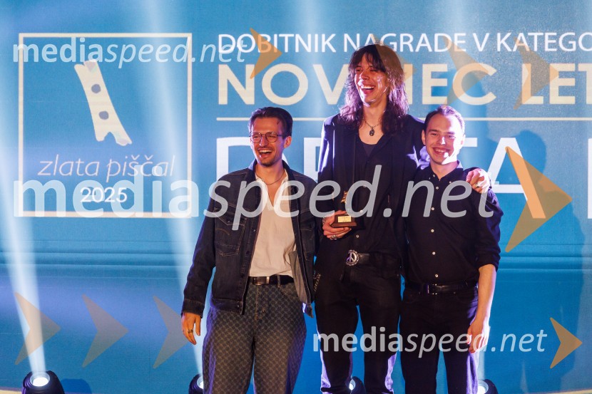  Tilen Lampret, Delta Riff band;  Tit Potecin, Delta Riff band;  Luka Rener, Delta Riff bandZlata piščal 2025, podelitev glasbenih nagrad
