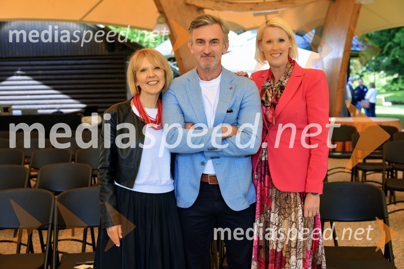 mag. Edita Kuhelj Krajnović, direktorica, Mediade;  Marko Lukić, lastnik in direktor družbe Lumar IG;  Petra Juvančič, izvršna direktorica, Združenje ManagerMQ konferenca 2025: Nadarjeni za uspeh