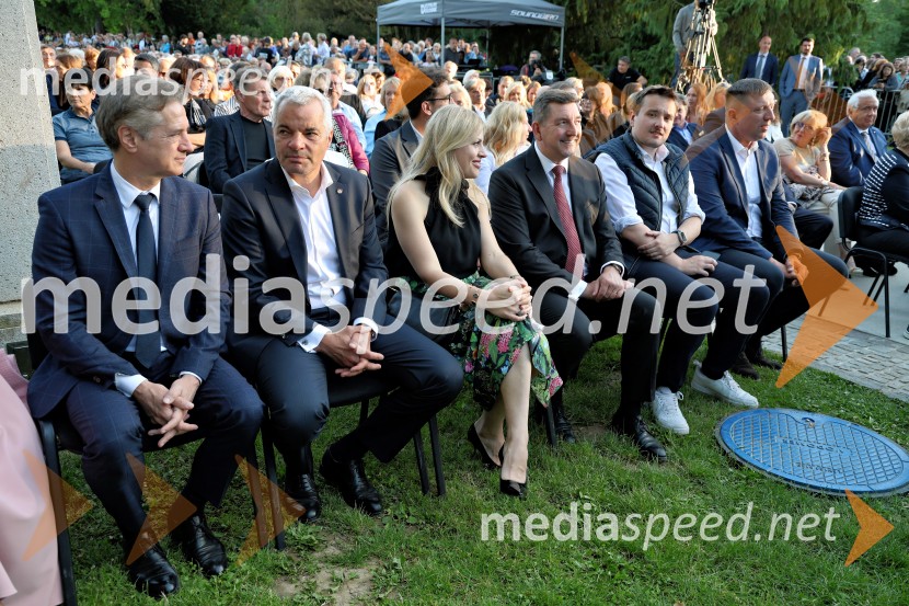  Katja Arsenovič, direktorica Rožmarin Hospitality Group;  Aleksander Saša Arsenovič, župan, Mestna občina Maribor; dr. Robert Golob, predsednik vlade RS;  Lenart Žavbi, Poslanec Državnega zbora Republike Slovenije; dr. Aleš Musar, lastnik Ruske dače10. Operna noč v Mestnem parku 2025