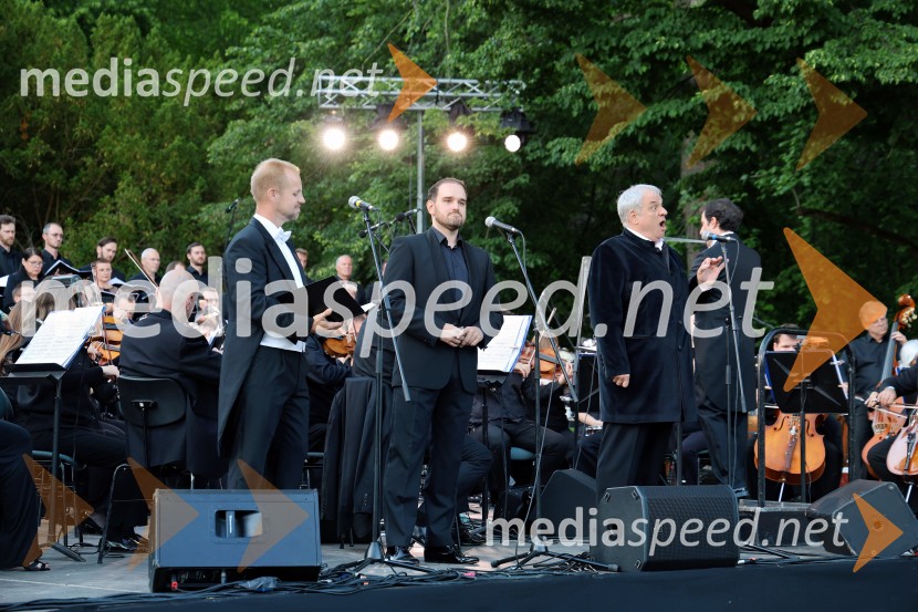  Martin Sušnik, operni solist;  Žiga Lakner, pevec;  Željko Lučić, operni pevec10. Operna noč v Mestnem parku 2025