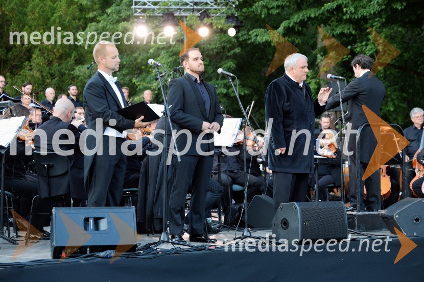  Martin Sušnik, operni solist;  Žiga Lakner, pevec;  Željko Lučić, operni pevec10. Operna noč v Mestnem parku 2025