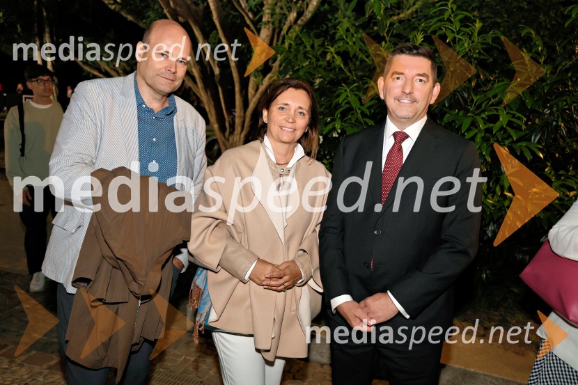  Jure Fišer, direktor Surovine; prof. dr. Suzana  Žilič Fišer , predstojnica Inštituta za medijske komunikacije na FERI; dr. Aleš Musar, lastnik Ruske dače10. Operna noč v Mestnem parku 2025