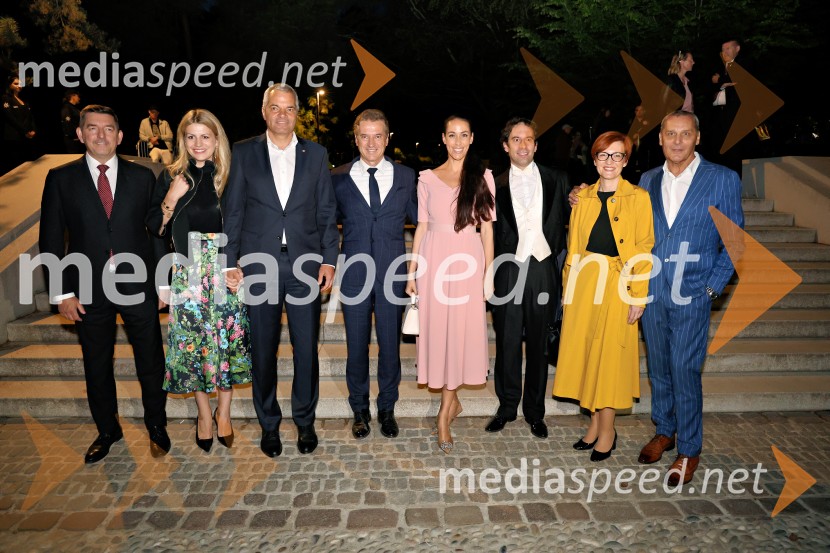 dr. Aleš Musar, lastnik Ruske dače;  Aleksander Saša Arsenovič, župan, Mestna občina Maribor;  Danilo Rošker, direktor SNG Maribor10. Operna noč v Mestnem parku 2025