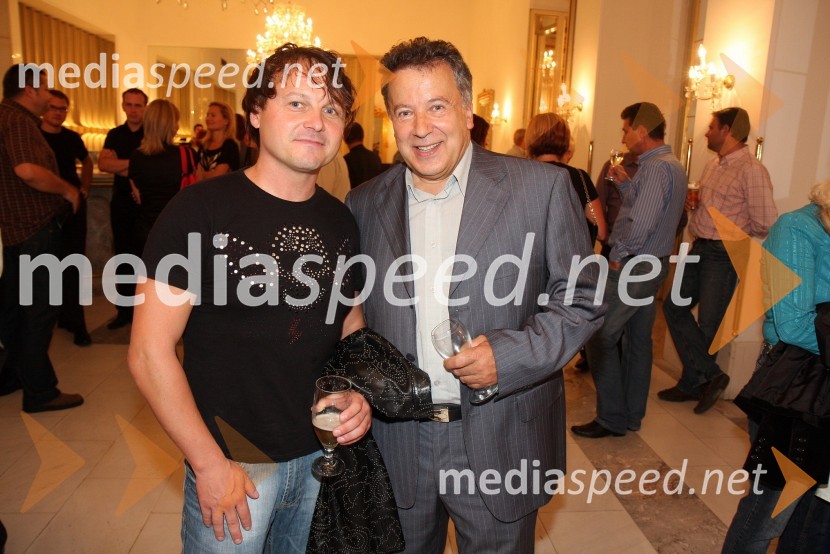 Matjaž Jelen, pevec skupine Šank Rock in Zdravko Geržina, glasbena agencija Geržina VideotonMilan Pečovnik – Pidži, koncert ob 30. obletnici glasbenega ustvarjanja