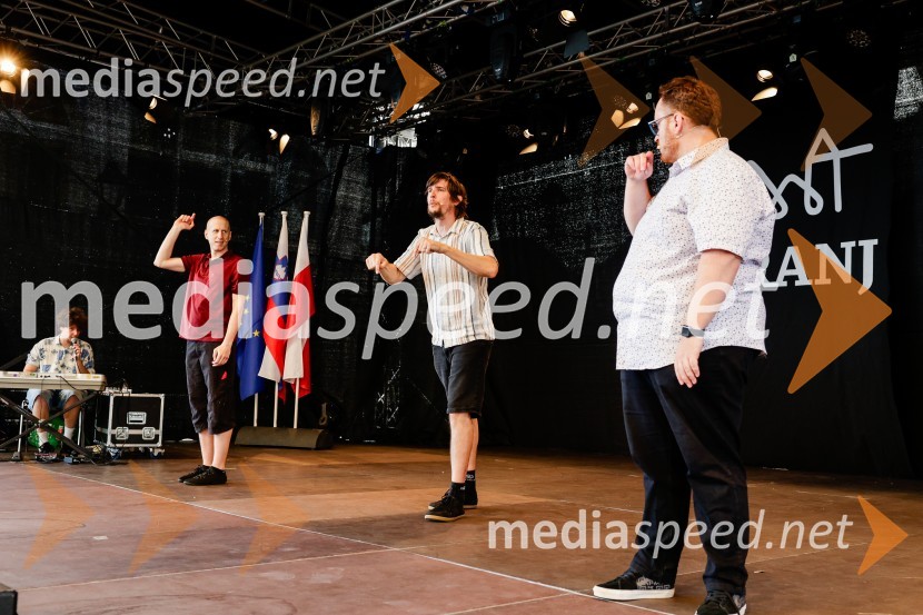  ... ;  Vid Sodnik, improvizator;  Juš Milčinski, improvizator in TV voditeljTradicionalni sprejem kranjskih odličnjakov in prebojnikov 2025