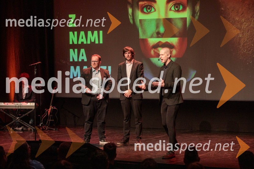  Juš Milčinski, improvizator in TV voditelj;  Vid Sodnik, improvizator;  ... Diggit 2025, podelitev nagrad