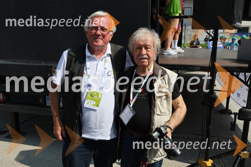  Drago Bulc, novinar;  Rade  Bakračevič, predsednik Nadzornega odbora Zveze Srbov Slovenije, fotograf4. etapa dirke po Sloveniji štartala na Lentu