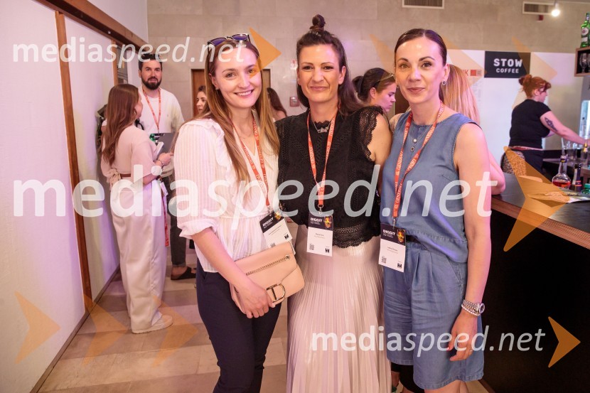  Tea Vujanović Lorenci, Gorenjska banka;  Manja Porle, Miss Moose Studio;  Indira Žerovec, Miss Moose Studio12. Diggit - konferenca o prihodnosti