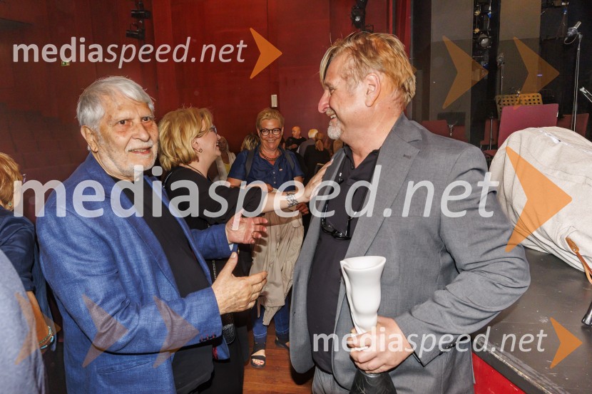  Boris Cavazza, igralec;  Mirko Vuksanovič, klaviature, vokal, skupina AvromobiliPodelitev primorske gledališke nagrade Tantadruj in koncert Roka Matka