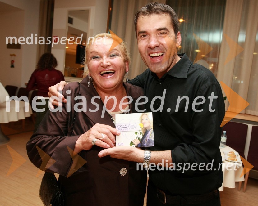 Elda Viler, pevka in Mario Galunič, TV voditeljSlovenska popevka 2009, zaključna zabava