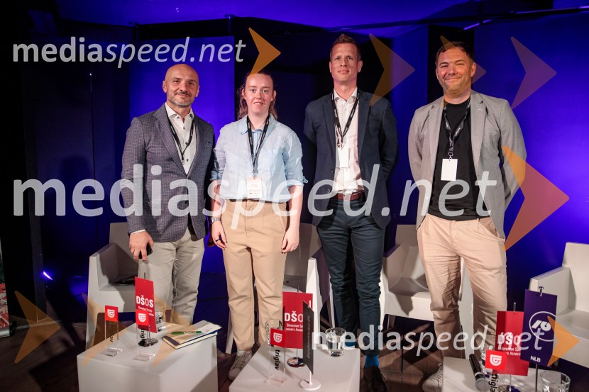  Branko Čakarmiš,  strateški svetovalec, POP TV;  Gabriella Lowe, COO & Head of Women's Sport, LawInSport;  Péter Rippel-Szabó, odvetnik pri Law, LeitnerLaw Szabó és Társai Ügyvédi Iroda;  Liam Thorpe, Red Bull GmbHPoslovni svet športa v vzhodni Evropi, konferenca