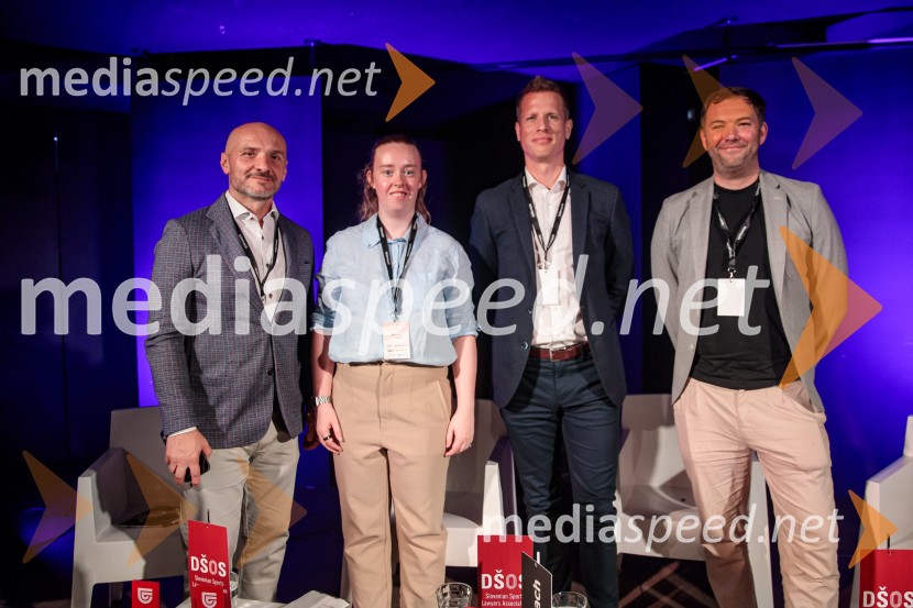 Branko Čakarmiš,  strateški svetovalec, POP TV;  Gabriella Lowe, COO & Head of Women's Sport, LawInSport;  Péter Rippel-Szabó, odvetnik pri Law, LeitnerLaw Szabó és Társai Ügyvédi Iroda;  Liam Thorpe, Red Bull GmbHPoslovni svet športa v vzhodni Evropi, konferenca