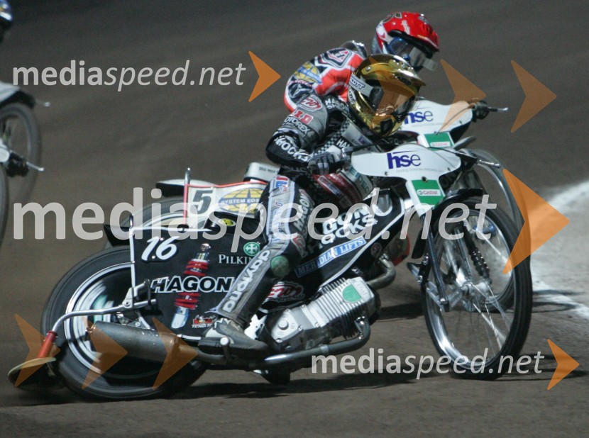 Lee Richardsson (Velika Britanija) in Greg Hancock (ZDA)SPEEDWAY, VN Slovenije 2004