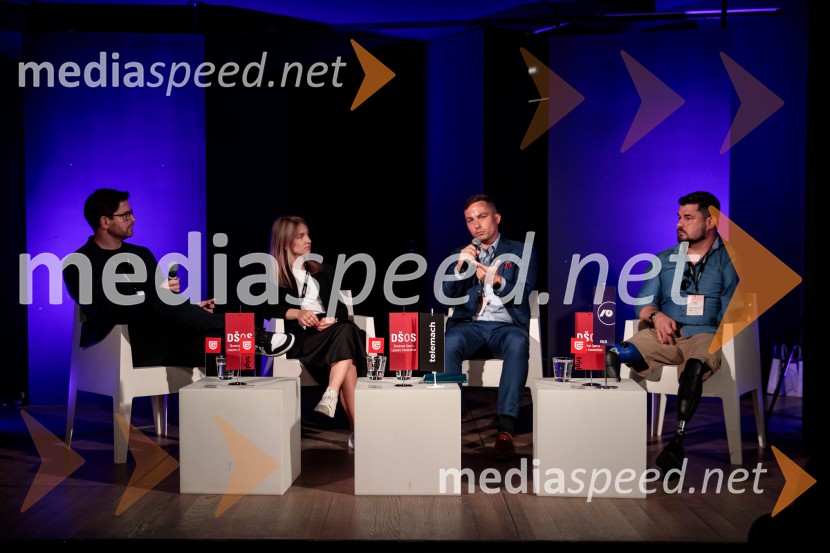  Sean Cottrell, LawInSport;  Karolina Letniowska, odvetnica B&S Law;  Jan Exner;  Darko Đurić, upokojeni slovenski paraolimpijec, plavalecPoslovni svet športa v vzhodni Evropi, konferenca