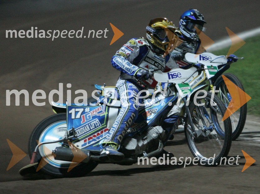 Hans Andersen (Danska) in Tony Rickardsson (Švedska)SPEEDWAY, VN Slovenije 2004