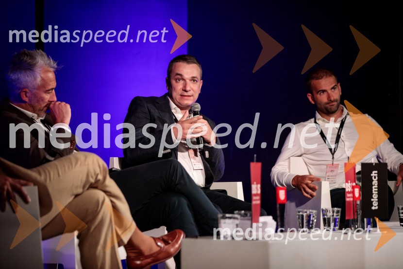  Wouter Janssens, CRESTA;  Ivan Todorović, BC Partizan;  Andrew Hurwitz, CAAPoslovni svet športa v vzhodni Evropi, konferenca