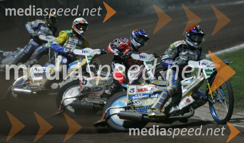 Tony Rickardsson (Švedska), Greg Hancock (ZDA), Andreas Jonsson (Švedska) in Hans Andersen (Danska)SPEEDWAY, VN Slovenije 2004