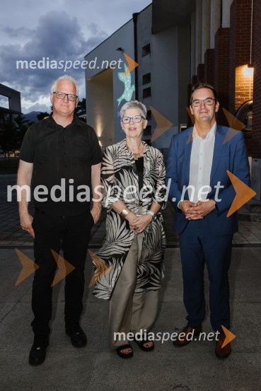 mag. Marko Rusjan, državni sekretar, MK;  Mirjam Drnovšček, direktorica, SNG Nova Gorica;  Samo Turel, Župan Mestne občine Nova GoricaSlavnostno odprtje Amfiteatra SNG Nova Gorica