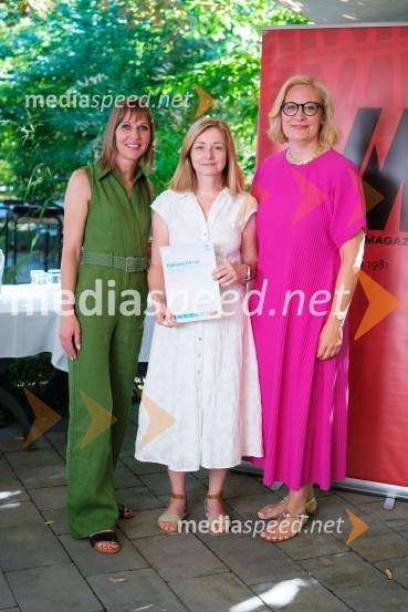  Mateja Repovž, namestnica direktorice na Marketing magazinu in direktorica DIGGIT;  Urša Kmetec;  Katja Krasko Štebljaj, samostojna svetovalka za strateško interno komuniciranjePR lab, napredna šola za odnose z javnostmi, podelitev diplom 2025