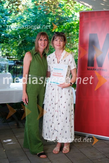  Mateja Repovž, namestnica direktorice na Marketing magazinu in direktorica DIGGIT;  Ana Lasič SimeunovićPR lab, napredna šola za odnose z javnostmi, podelitev diplom 2025