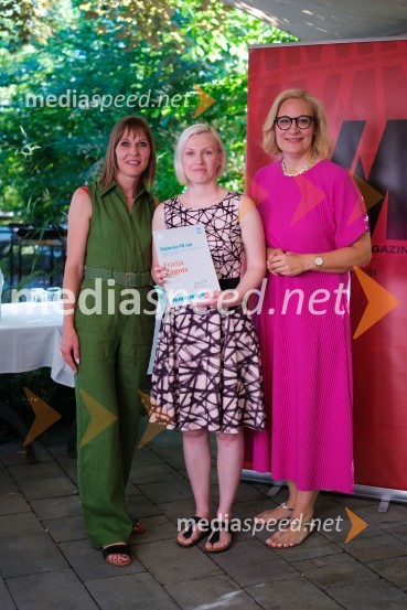  Mateja Repovž, namestnica direktorice na Marketing magazinu in direktorica DIGGIT;  Franja  Zagorc;  Katja Krasko Štebljaj, samostojna svetovalka za strateško interno komuniciranjePR lab, napredna šola za odnose z javnostmi, podelitev diplom 2025