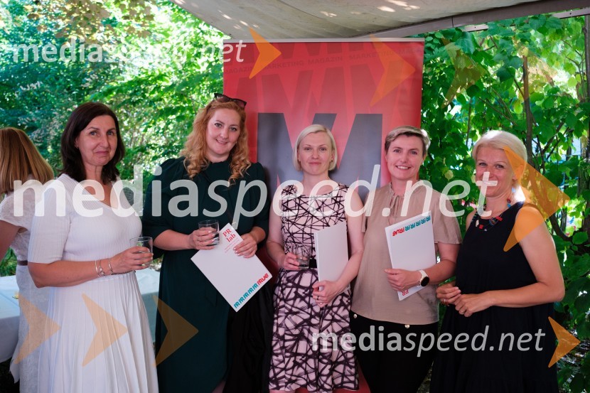  ... ;  Jerca Gabor;  Franja  Zagorc;  Mojca Uršič;  Nada Majdič Mihelec, vodja službe za marketing, T2PR lab, napredna šola za odnose z javnostmi, podelitev diplom 2025