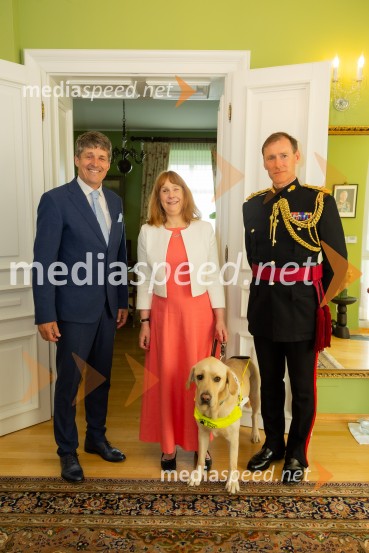 mag. Borut Sajovic, minister za obrambo RS;  Victoria Harrison, britanska veleposlanica v Sloveniji;  ... Praznovanje rojstnega dneva kralja Karla III.