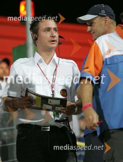 Gregor Arnšek, vodja športne komisije pri AMD Krško v in France Kalin, trener AMTK LjubljanaSPEEDWAY, VN Slovenije 2004