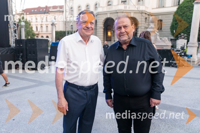  Zoran Janković, župan, Mestna občina Ljubljana;  Darko  Brlek, direktor in umetniški vodja, Festival Ljubljana73. Ljubljana Festival, Poletna noč 2025, otvoritev