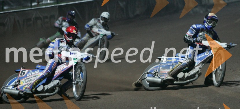 Tomasz Gollob (Poljska) in Matej Žagar (Slovenija)SPEEDWAY, VN Slovenije 2004