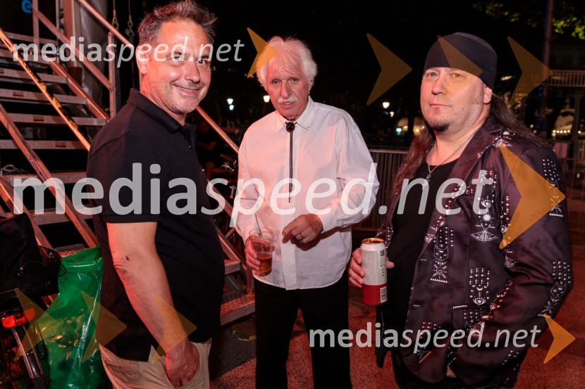  ... ;  Tomo Jurak, glasbenik;  Sergej Škofljanec, pevec, skupina San Di EGO73. Ljubljana Festival, Poletna noč 2025, otvoritev