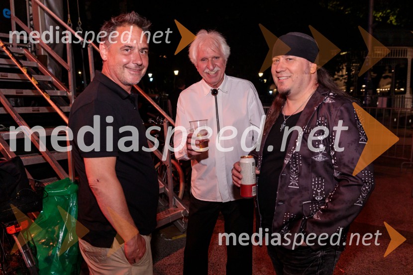  ... ;  Tomo Jurak, glasbenik;  Sergej Škofljanec, pevec, skupina San Di EGO73. Ljubljana Festival, Poletna noč 2025, otvoritev