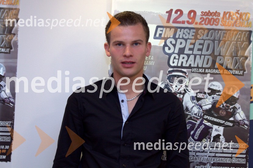 Matej Žagar, AMTK LjubljanaSpeedway Grand Prix v Krškem, novinarska konferenca pred dirko