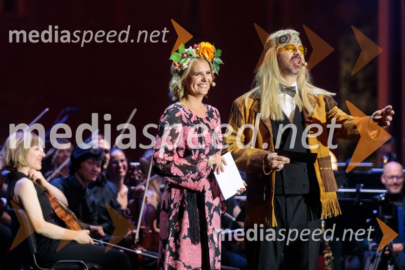  Bernarda Žarn, voditeljica;  Jurij  Zrnec, igralec73. Ljubljana Festival, Poletna noč 2025, otvoritev