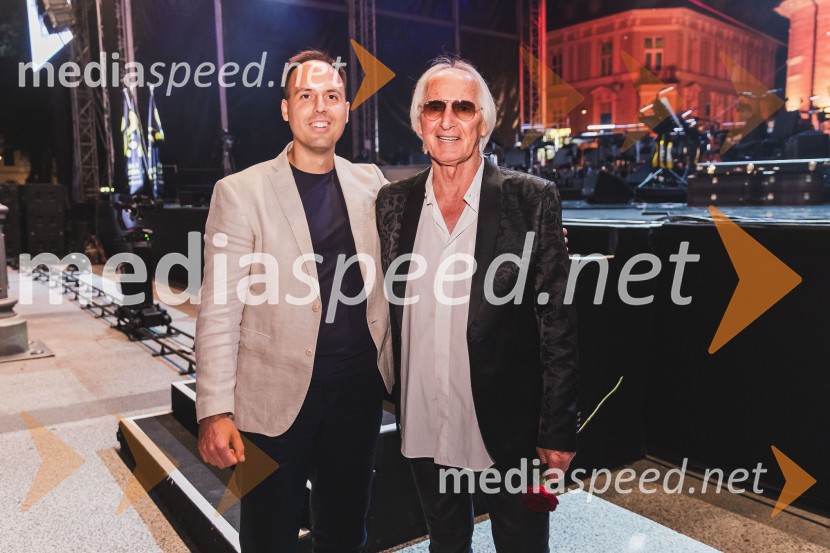  Bernardo Brizani, glasbenik, violončelist;  Janez  Bončina - Benč, pevec73. Ljubljana Festival, Poletna noč 2025, otvoritev